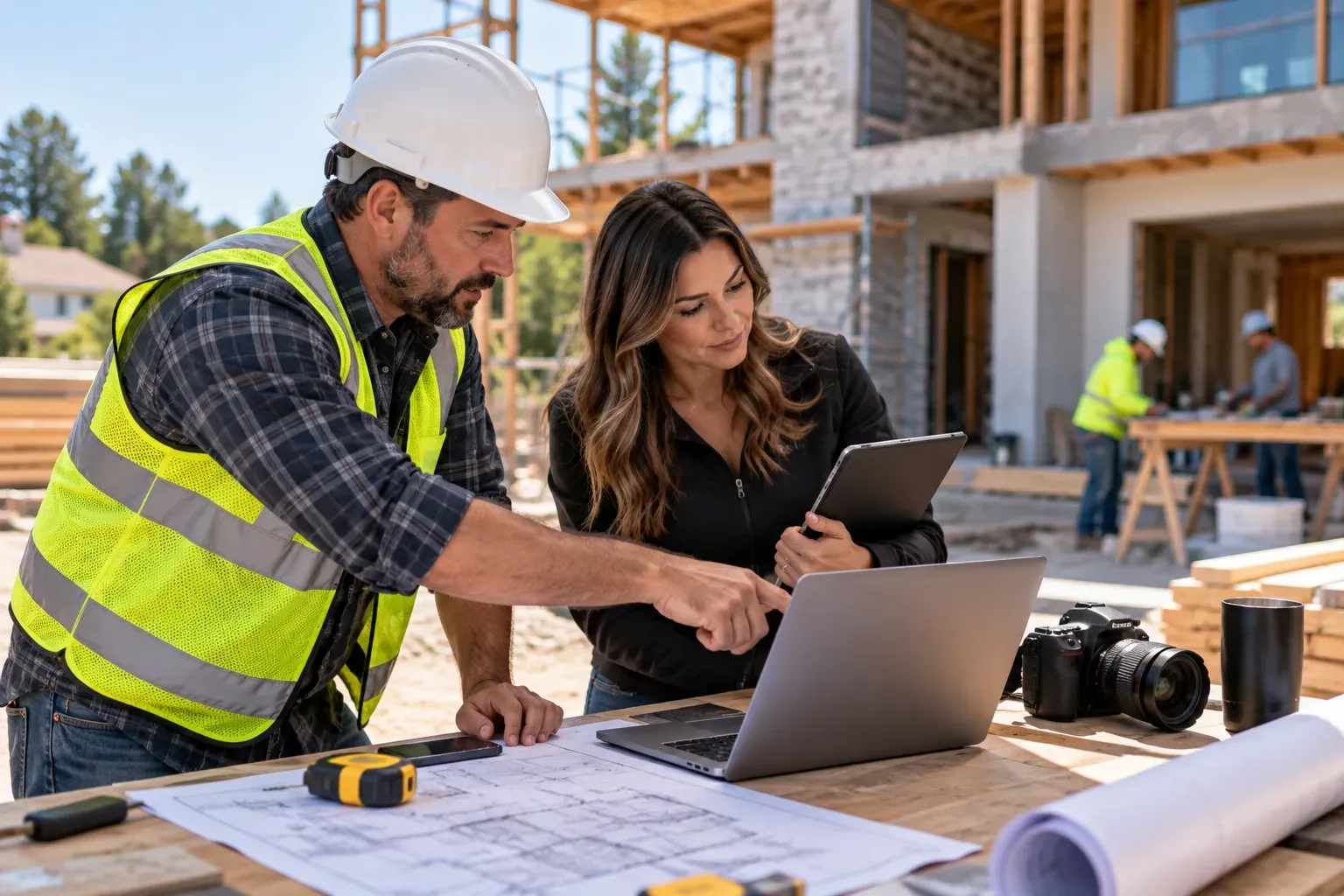 Construction company content strategy planning session by Construction Lead Source